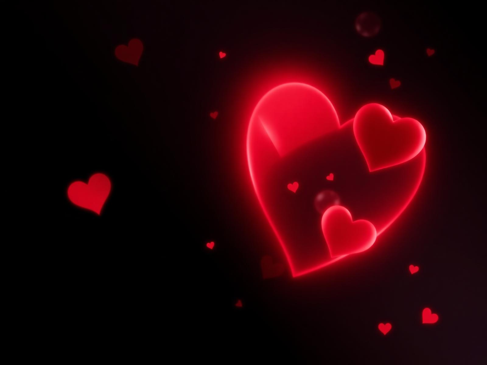 Glowing hearts representing connection on Love Me Daily